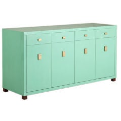 A Sea Green Lacquer Sideboard by Talisman