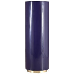 A Purple Lacquered Cylindrical Pedestal