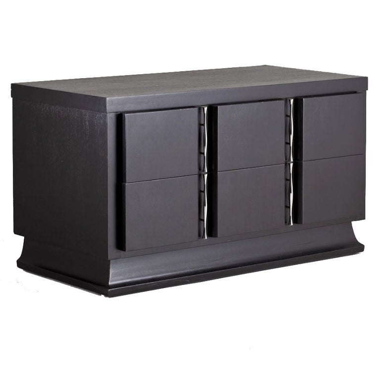A Black Rom Weber Two Drawer Cabinet For Sale