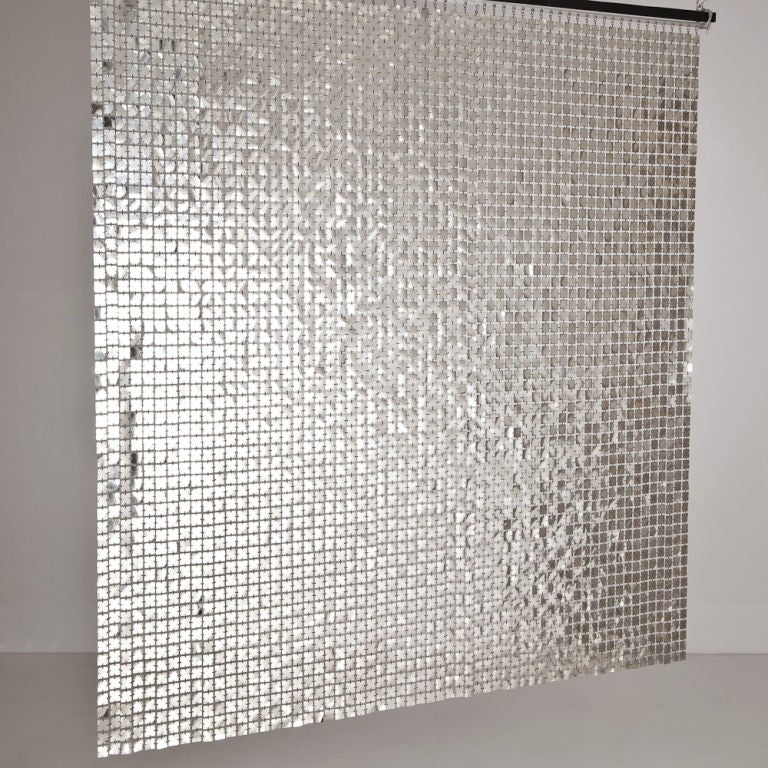 A Paco Rabanne Designed Silver Space Curtain ca 1972