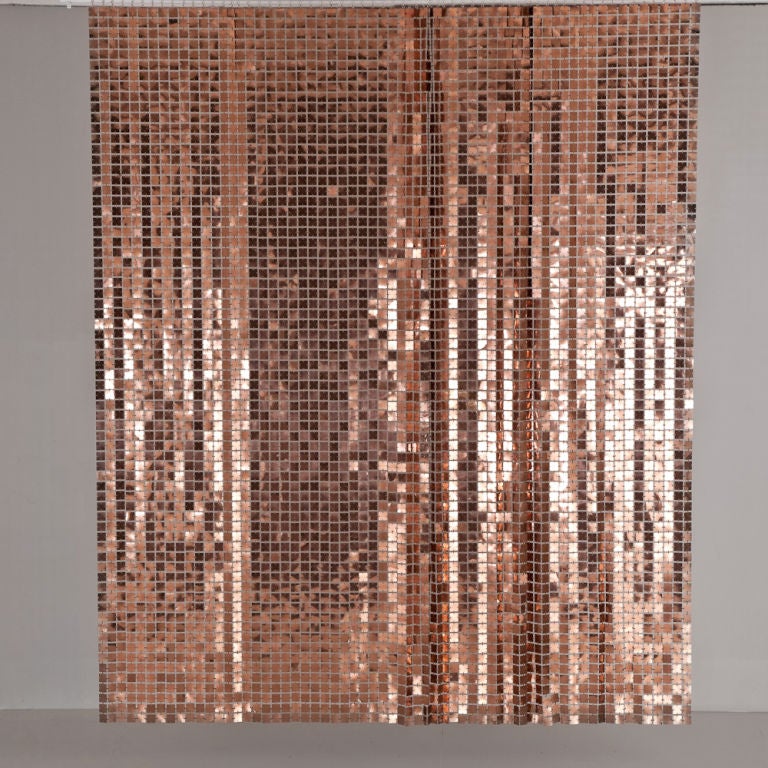 A Paco Rabanne Designed Copper/Gold Space Curtain ca 1972 In Excellent Condition In London, GB