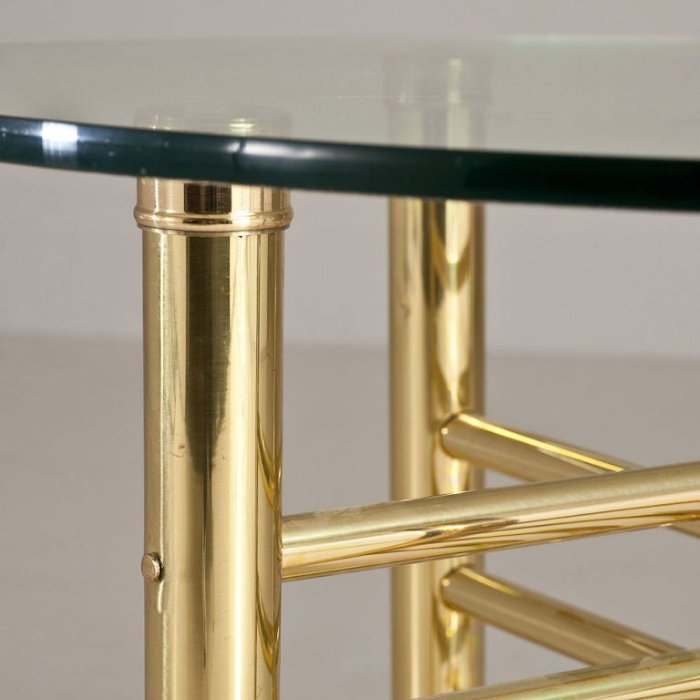 1960s Italian Brass Occasional Table In Good Condition For Sale In London, GB