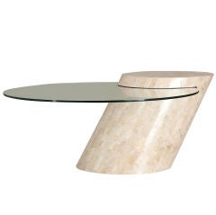 A Maitland Smith Stone Veneered Canilevered Coffee Table