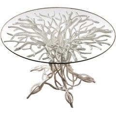 A 1960s Faux Coral Based Wrought Iron Centre Table