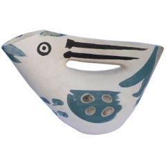 Signed handled Picasso pitcher