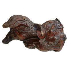 Antique Ching Dynasty, Chinese dragon pup bed riser