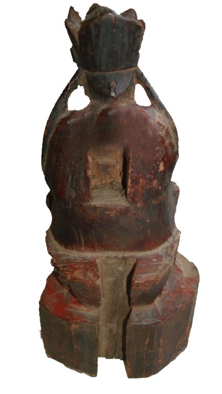 Antique Chinese pear wood prosperity 19sculpture