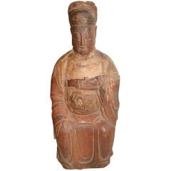 Antique Chinese pear wood fertlity sculpture