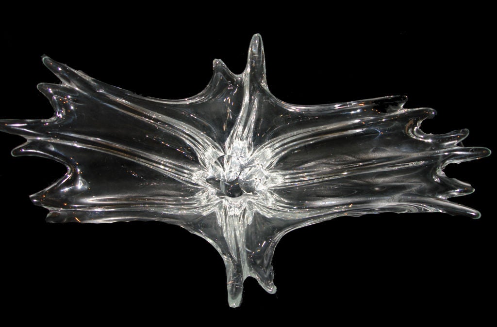 Rare, Hand Pulled Murano Italian Glass Vase.<br />
<br />
This vase was made in the 60's or 70's on Murano by Lucio's father Severino Bubacco. They were called splash vases.<br />
<br />
Severino specialized in a solid pulling technique similar