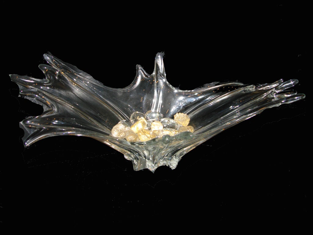 Italian Rare, Hand Pulled Murano Glass 