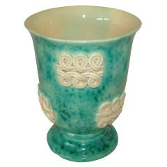 Small St Radegonde vase with light green tint