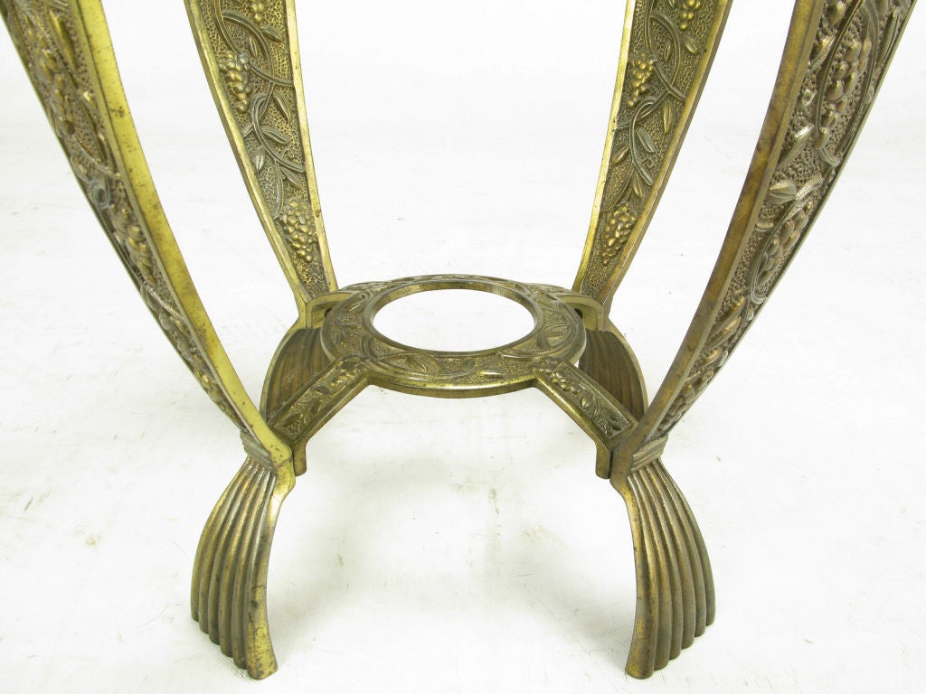 American Seville Studios Bronzed Iron Art Nouveau End Table