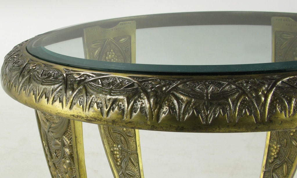 Seville Studios Bronzed Iron Art Nouveau End Table 1