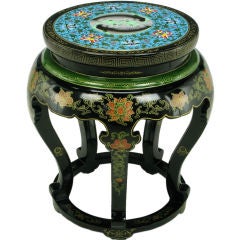 Polychrome Cloisonne
Black Lacquered Side Table. Polychrome Cloisonne
Black Lacquered Side Table.