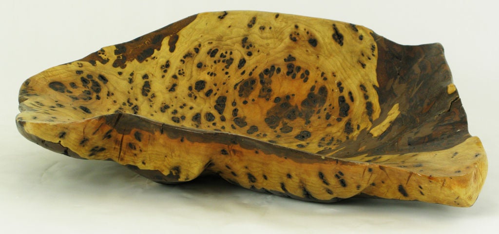 Burled Root Wood Live Edged Bowl