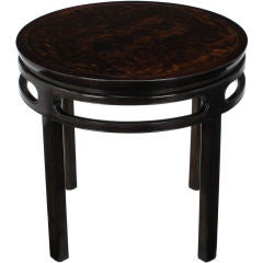 Michael Taylor Burled Walnut Top End Table For Baker