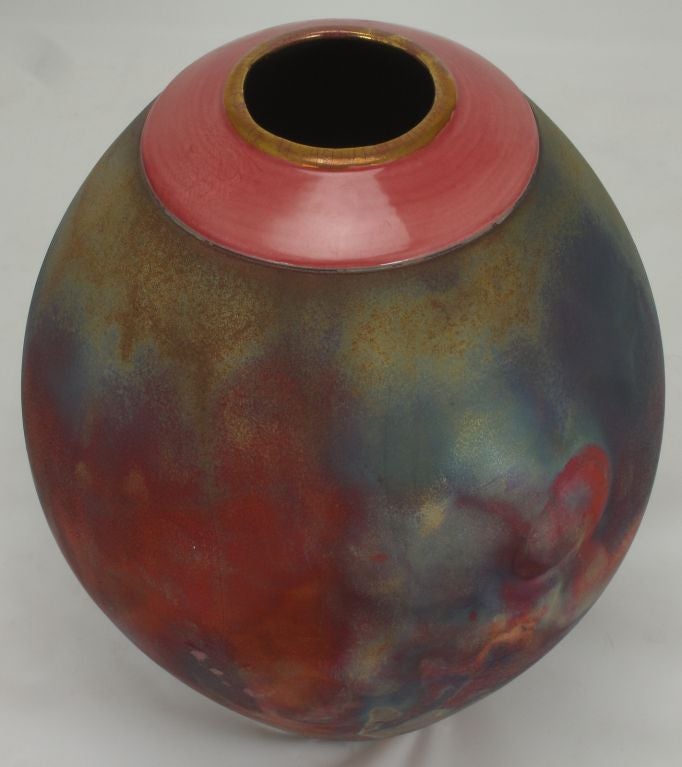 raku pottery vase