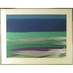 Joseph Gruppe Abstract Screen Print Over Lithograph
