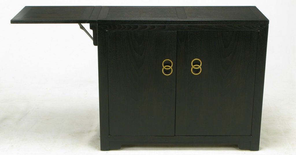 Mid-20th Century Micheal Taylor Custom Bar Cabinet With Built-In Refrigerator