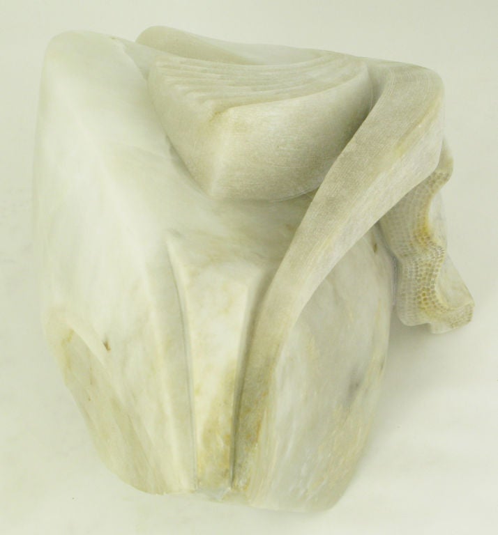 American Kirk Tatom Alabaster Abstract Sculpture