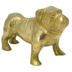Vintage Half-Scale Cast Brass English Bulldog