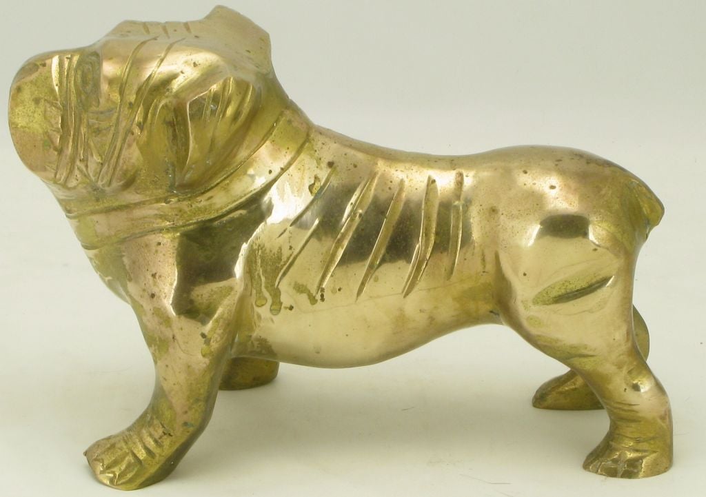 brass bulldog figurine