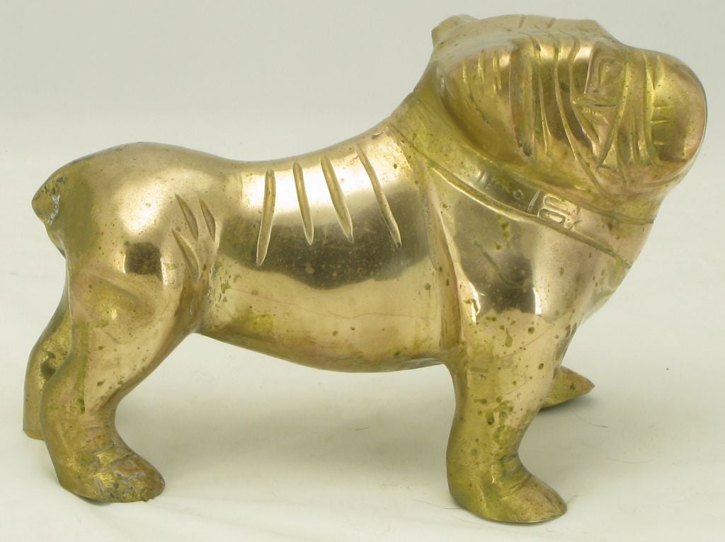 Mid-20th Century Half-Scale Cast Brass English Bulldog