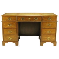 Baker Collectors Edition Walnut & Tooled Leather  Top Desk