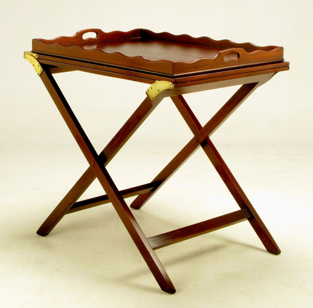 American Baker Party  Butler Table With Removable Tray & Butterfly Top