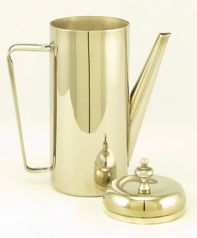 Classic Modern Silver Plate Coffee Service With Tray 2