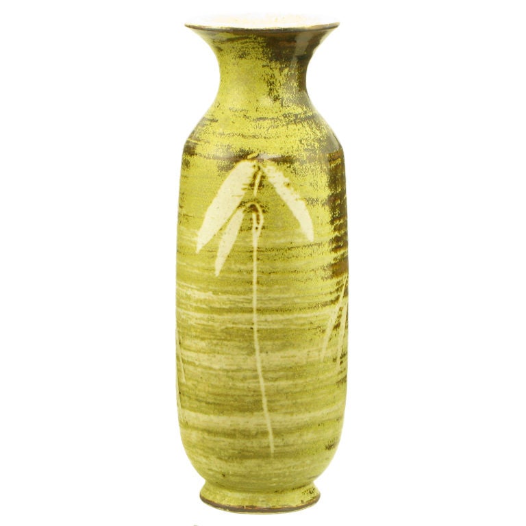 Rare 1950s David Cressey Studio, Slab Built Flame Glaze Art Pottery