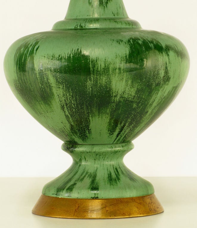 large green table lamp