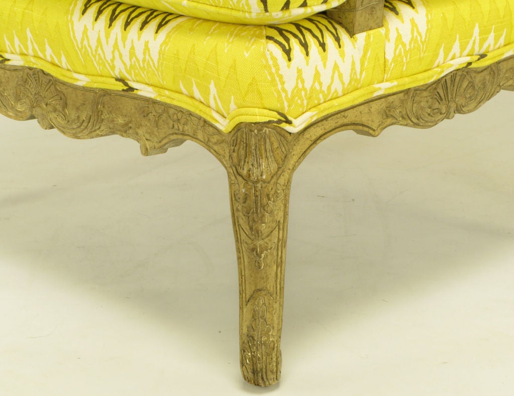 Pair  Erwin-Lambeth Louis XV Style Arm Chairs & Ottoman 2