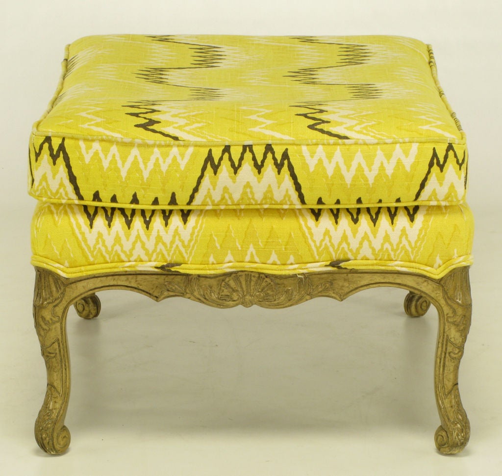 Pair  Erwin-Lambeth Louis XV Style Arm Chairs & Ottoman 4
