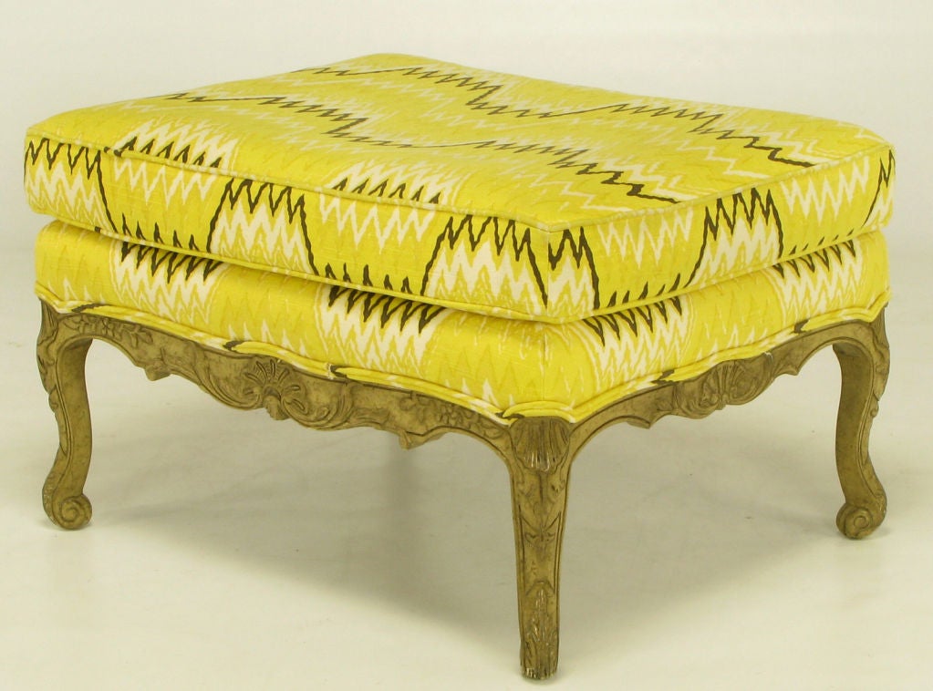Pair  Erwin-Lambeth Louis XV Style Arm Chairs & Ottoman 3