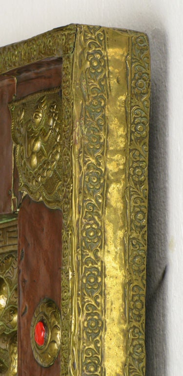 Intricate Brass & Copper  Bas-Relief Of Buddha 2
