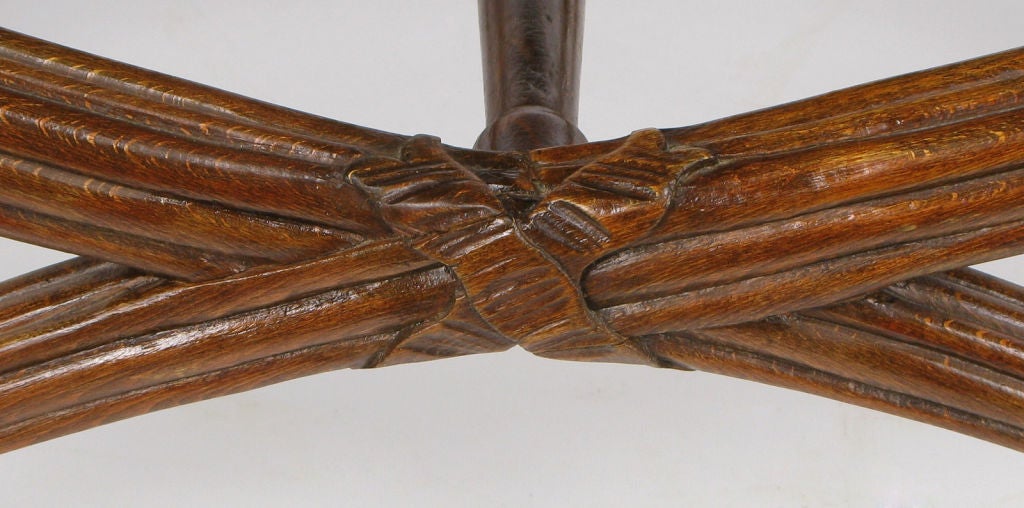 Pair Regency Benches With White Reeded Oak Curule Bases 1