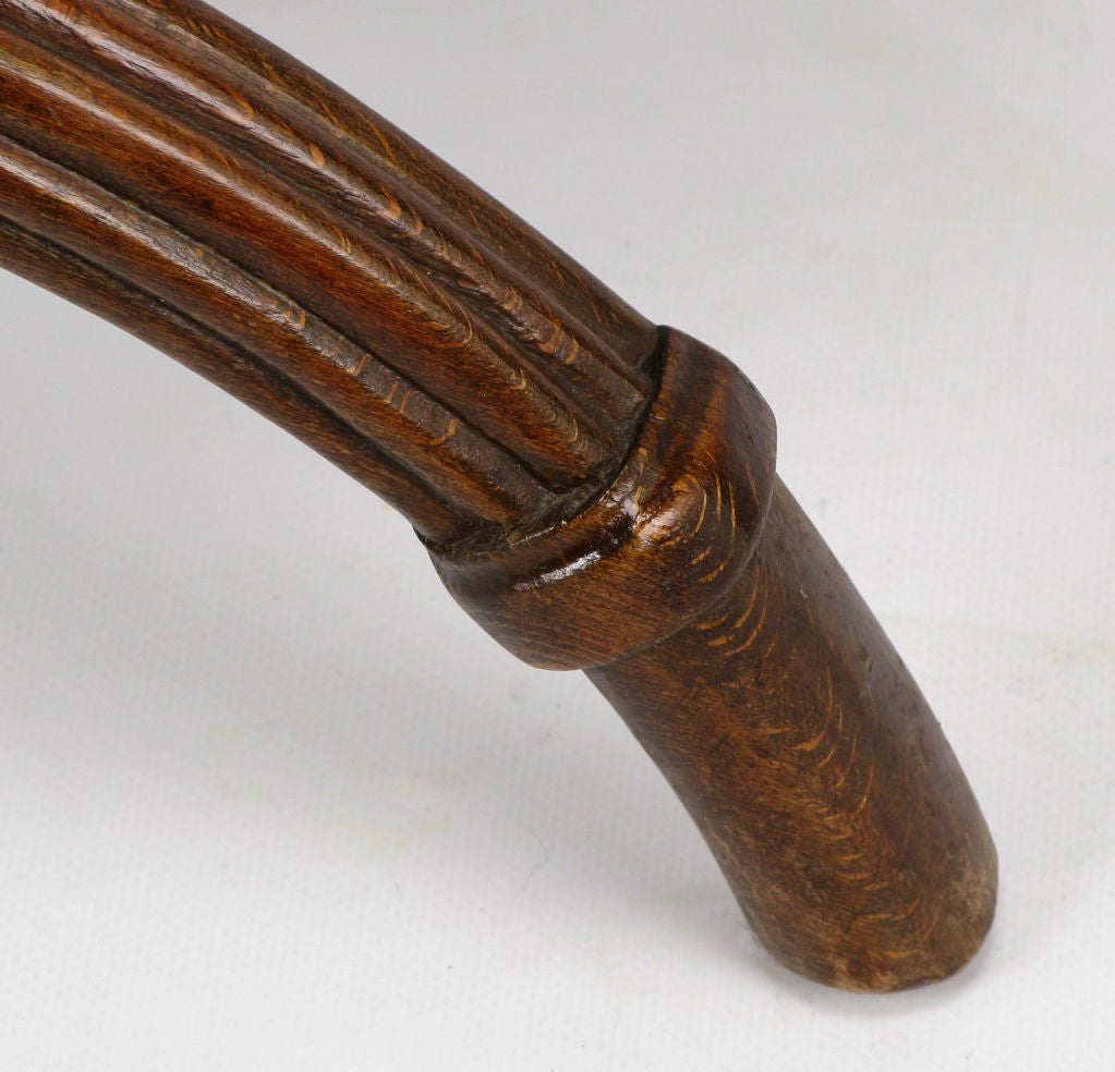 Pair Regency Benches With White Reeded Oak Curule Bases 3