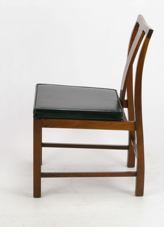 Mid-20th Century Set Six Hibriten Curved Back Walnut Dining Chairs