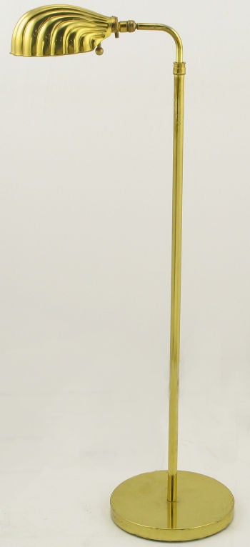 brass shell floor lamp