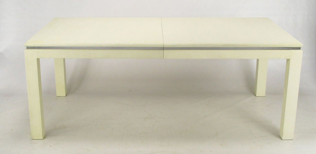 white parsons dining table