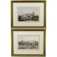Pair Gilt Framed & Matted African Scene Prints 9
