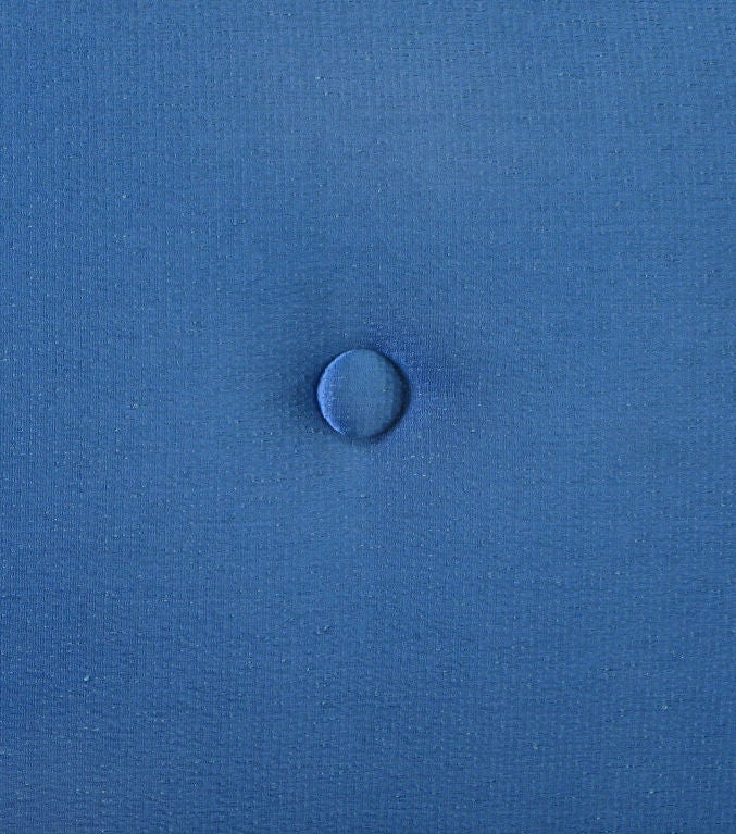 Custom Royal Blue Silk Two-Piece Sectional Sofa 3