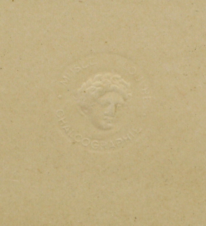 Gravure de calcographie éditée par le Louvre en vente 2