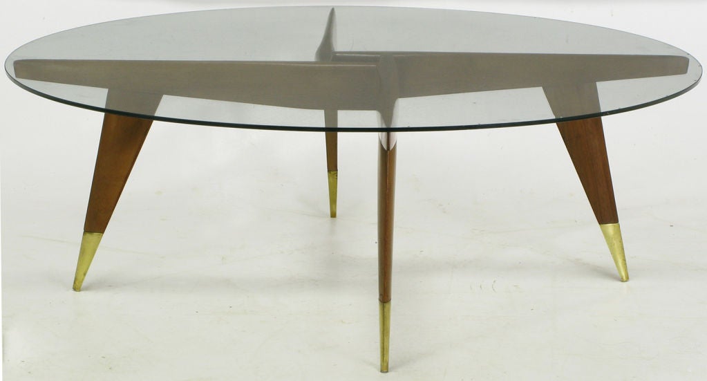 Italian Gio Ponti Compass Coffee Table