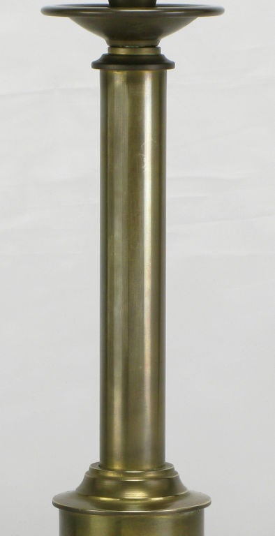 20th Century Brass Regency Style Footed Table Lamp For Sale