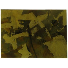 Silvio Giovenetti Abstract Acid-Etched Metal Painting