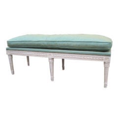 Louis XVI Style Upholstered Bench