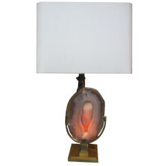 Willy Daro Table Lamp with Agate