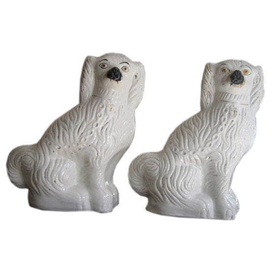 Large Pair of Staffordshire Dogs